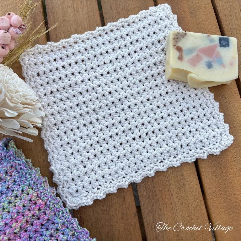 Crochet textured washcloth- free pattern