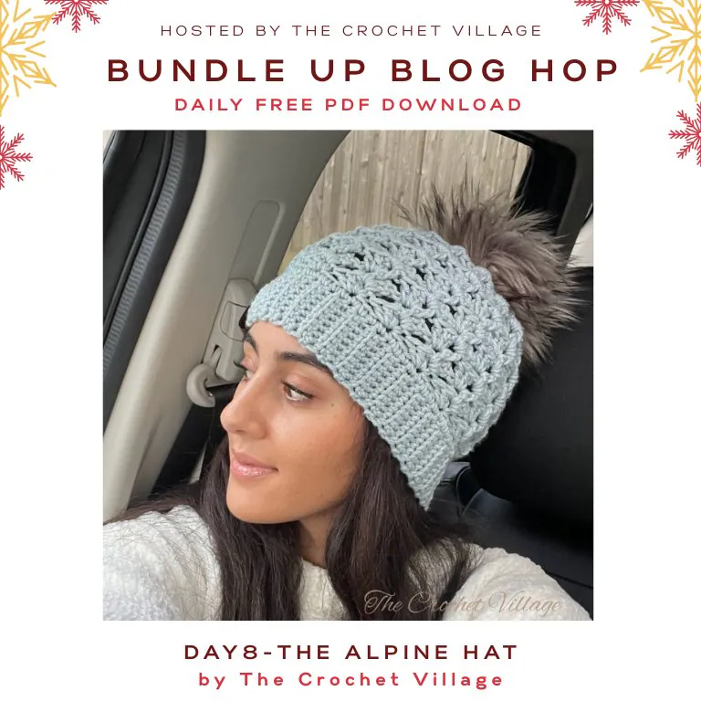 Crochet bottom up hat- Day 8 of the Bundle Up Blog Hop free crochet winter patterns