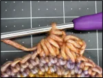 Step-by-step star stitch progress photo