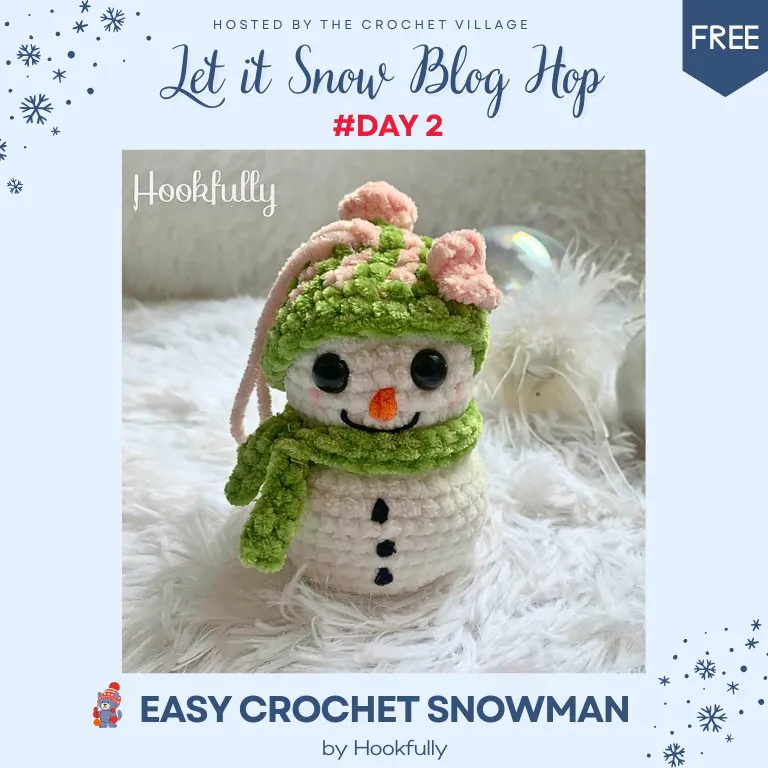 Small easy crochet snowman — free crochet patterns perfect for handmade Christmas gifts and festive home décor.