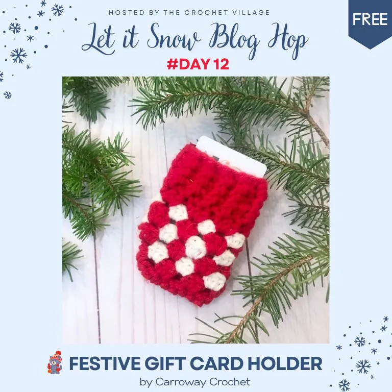 Free crochet christmas pattern: Crochet card holder.