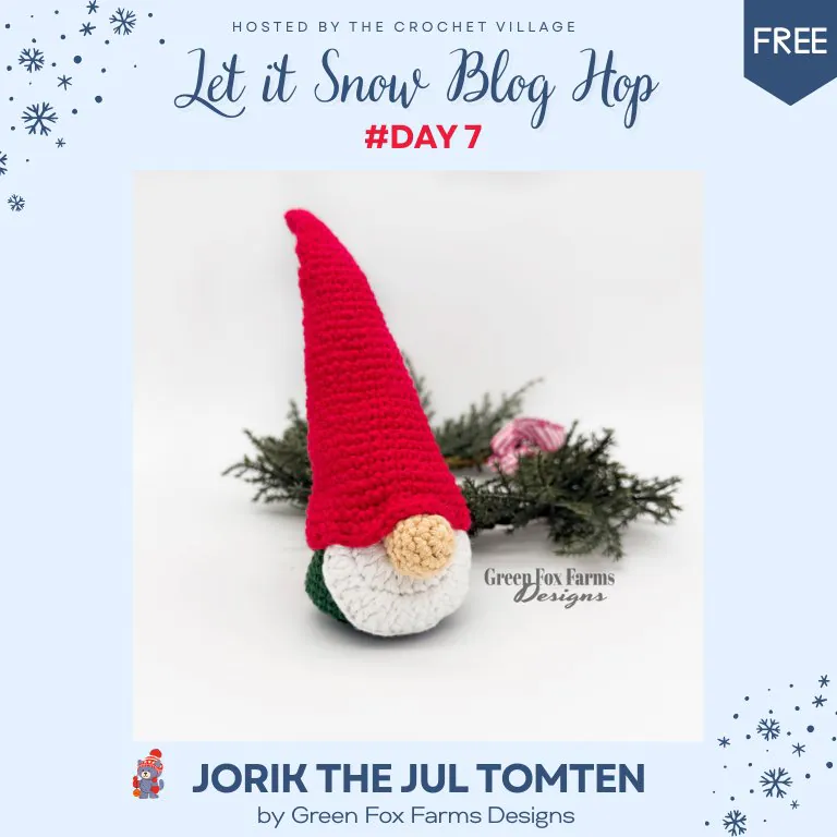 Free crochet christmas pattern: crochet gnome