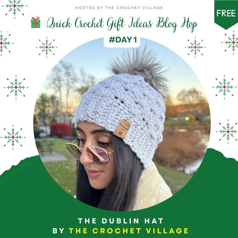 Quick crochet Christmas gift – Dublin Hat chunky beanie pattern.