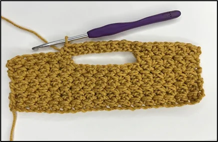 Image showing the finished top opening of the tissue box cover