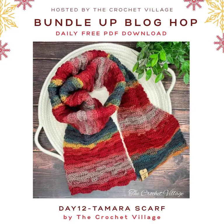 Light weight scarf- Day 12 of the Bundle Up Blog Hop free crochet winter patterns