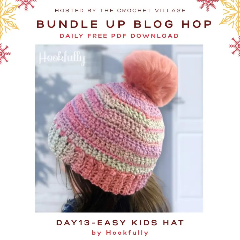 Biginner friendly crochet hat- Day 13 of the Bundle Up Blog Hop free crochet winter patterns