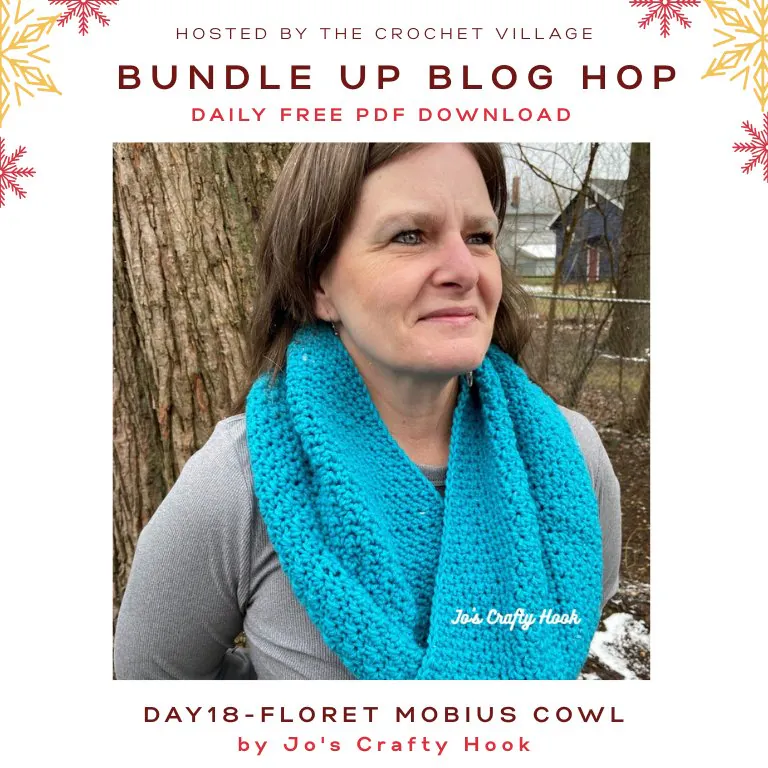Crochet infinity scarf- Day 18 of the Bundle Up Blog Hop free crochet winter patterns