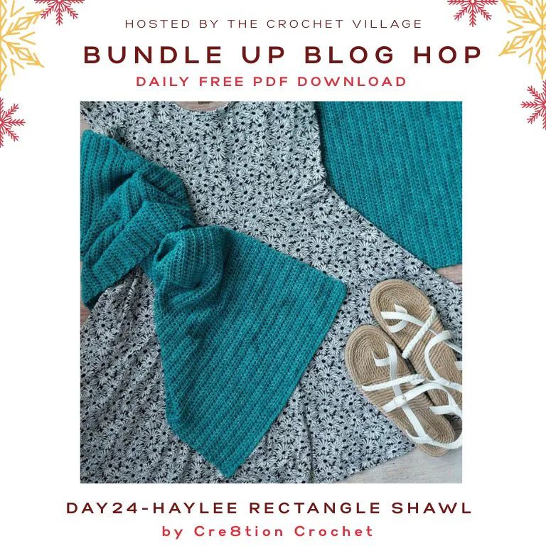 Crochet rectangle scarf for beginners - Day 24 of the Bundle Up Blog Hop free crochet winter patterns