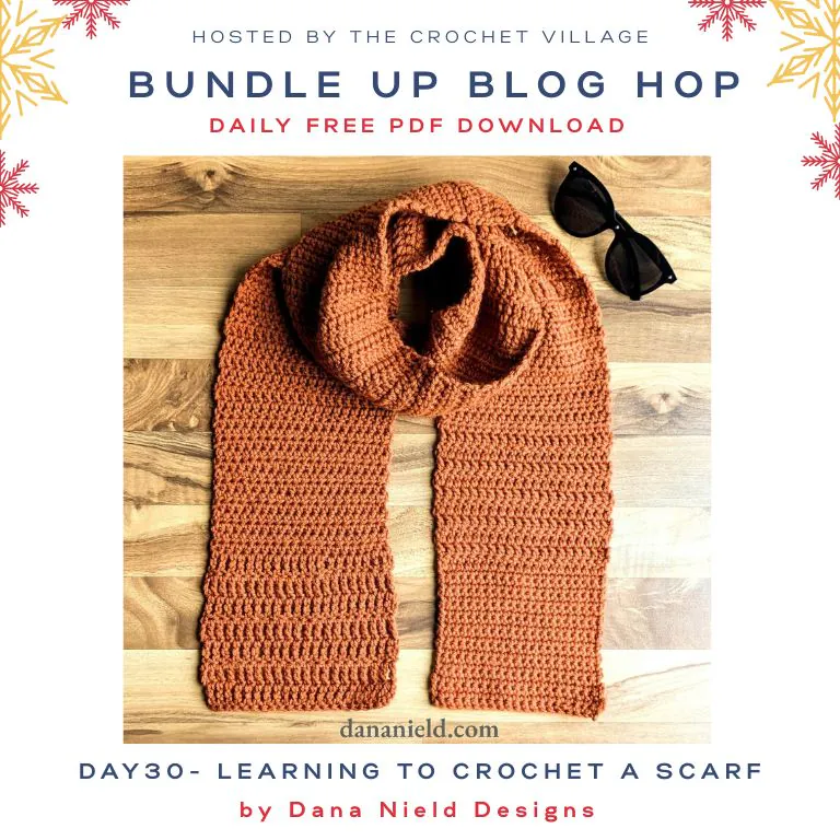 Easy crochet scarf pattern - Day 29 of the Bundle Up Blog Hop free crochet winter patterns