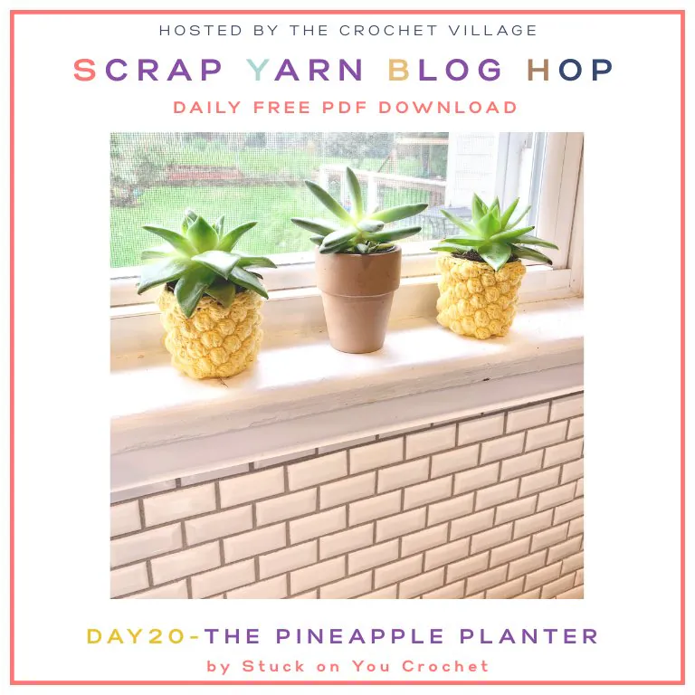 Free crochet pineapple planter pattern a great project for left over yarn