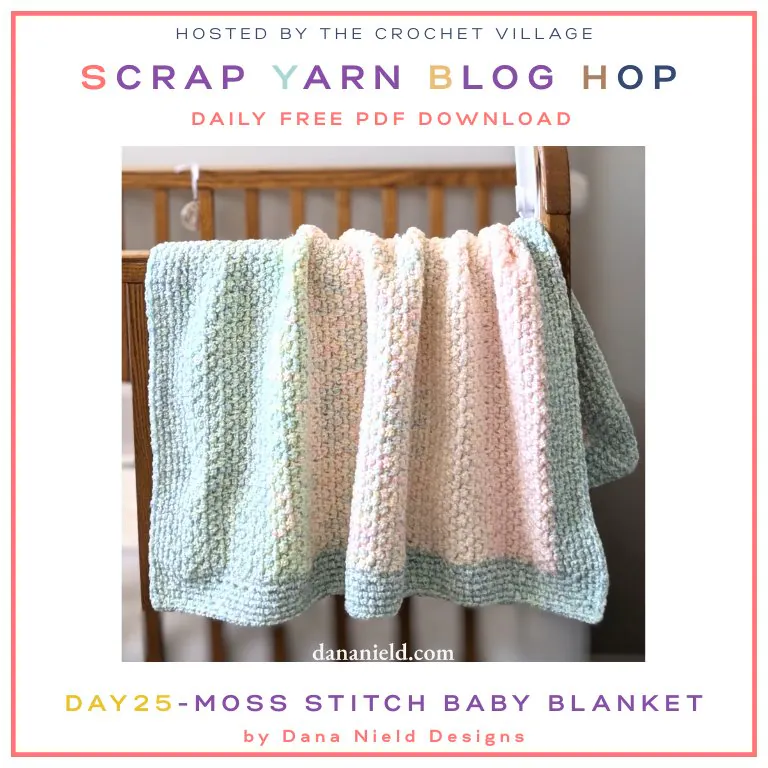 Crochet scrap yarn blanket