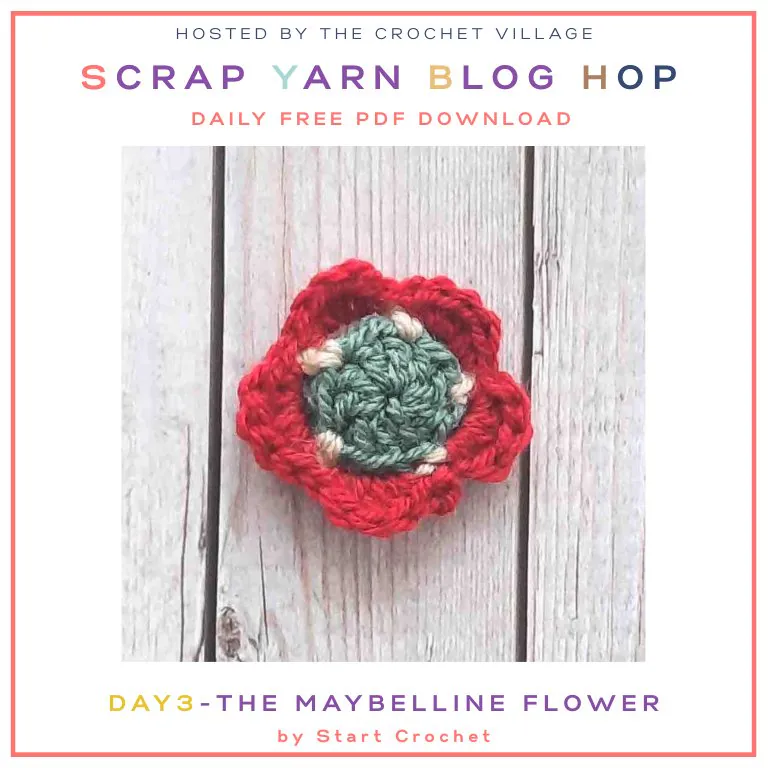 Lovely handmade crochet flower a quick scrap yarn project