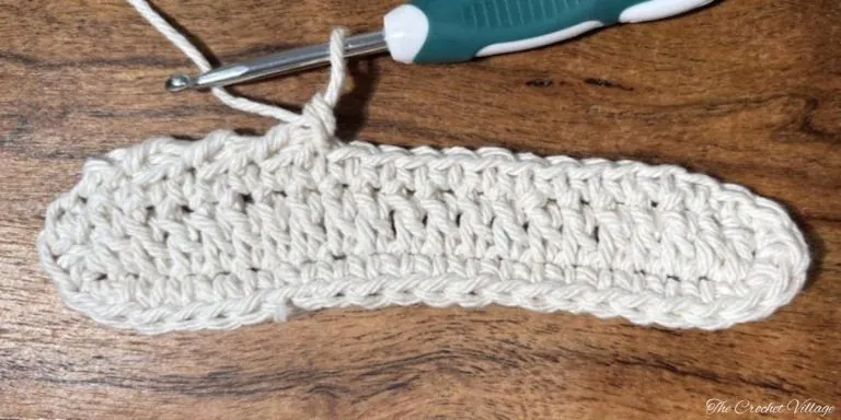 Step 2 tutorial for crocheting adjustable strap for crochet crossbody bag pattern