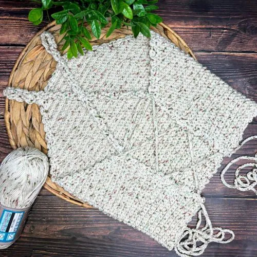 How to create crochet criss cross back detail Milan Top free halter top pattern