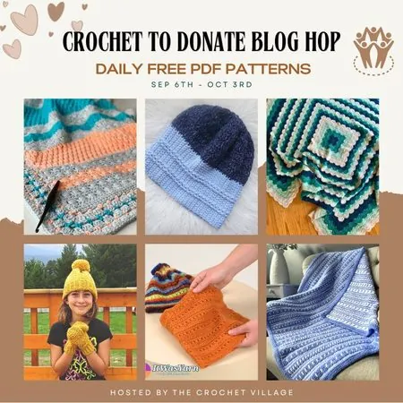 Free daily crochet patterns for hats, mittens and blankets to make and donate — Crochet to Donate Blog Hop